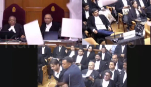 Man throws papers, abuses CJI Surya Kant inside Supreme Court