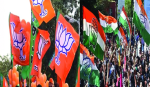 Manipur BJP stages protest outside Congress Bhavan over disrespect to national song