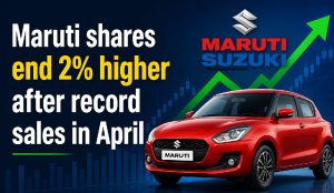 Maruti shares end 2% higher after record sales in April