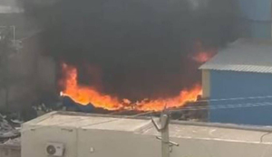 Massive Fire Breaks Out at Plastic Waste Plant Near Dwarka Expressway in Gurugram