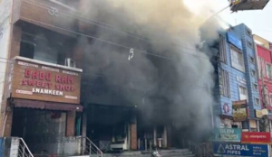 Massive fire guts hardware shop in J&K's Akhnoor, losses worth lakhs