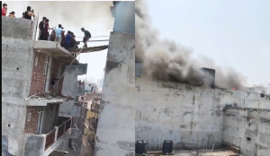 Massive fire in Noida's Mamura Village leaves around 50 families affected