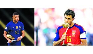 Mbappe wins another Golden Boot, and Spain’s Rodri gets Golden Ball