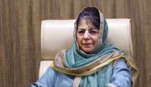 Mehbooba leads PDP candlelight march in Srinagar on Article 370 anniversary