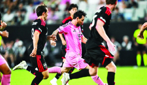 Messi scores twice in first game since Argentina retirement