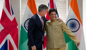 Minister Piyush Goyal welcomes UK Trade Secretary Peter Kyle