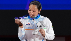 Mirabai ends Asiad jinx with silver; skeet bronzes brighten mixed day for India