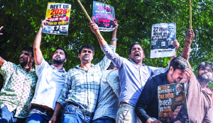 Mumbai Youth Congress protests over NEET paper leak, seeks JPC probe
