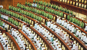 Myanmar Parliament meets with military dominance