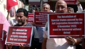 NC leaders protest on Article 370 anniversary, demand restoration of J&K's special status
