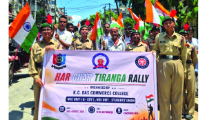 NCC Cadets of 1 Assam battalion mark Har Ghar Tiranga across Kamrup district