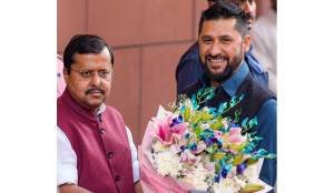 Nepal’s Rabi Lamichhane meets BJP Chief Nitin Nabin in New Delhi