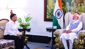 Niti Aayog member Gobardhan Das meets PM
