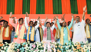 Nitin Nabin holds roadshow in Jalpaiguri district’s Mainaguri