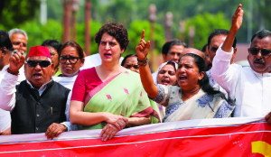 Opposition protests over Ram temple funds, police action against students