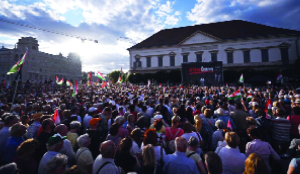 Orban allies protest in Hungary against plans to oust President Tamas Sulyok