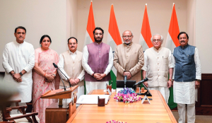 Parth Pawar takes oath as Rajya Sabha member