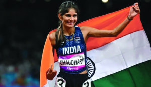 Parul Chaudhary betters own record to finish second