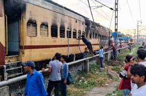 Passenger train catches fire at Bihar’s Sasaram Station