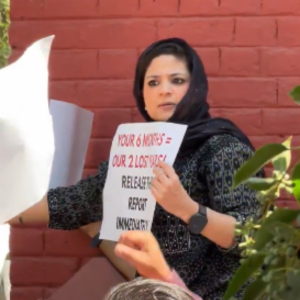 PDP workers protest in Srinagar over delay in reservation policy review