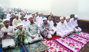 People throng mosques for Eid prayers across Capital