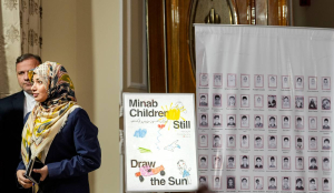 Photos of children killed in Iran school missile strike displayed at Iranian Embassy in New Delhi