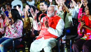 PM Modi joins youth at bhajan event in Delhi
