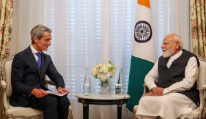 PM Modi meets Saint-Gobain CEO Benoit Bazin in Paris