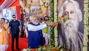 PM Modi pays tribute to Rabindranath Tagore on Pochishe Boishakh