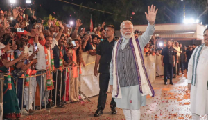 PM Modi to Address BJP Workers at Party HQ as NDA Surges in Assam and West Bengal Election Trends