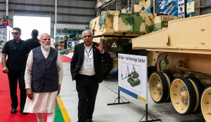 PM Modi visits L&T Hazira facility, reviews Zorawar Tank and Key infrastructure projects