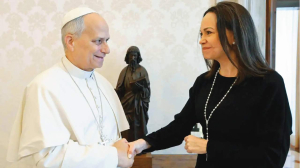 Pope meets with Venezuelan opposition leader María