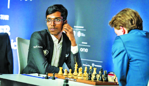Praggnanandhaa joint second after opening day of Grand Chess Tour