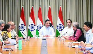 Pralhad Joshi assumes charge as Union Education Minister