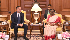 Prince Rahim Aga Khan V meets President Droupadi Murmu at Rashtrapati Bhavan