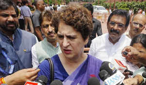 Priyanka Gandhi slams BJP MPs for felicitating Pradhan 'like a superstar'