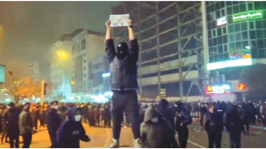 Pro-Government supporters take to the streets in protest-rocked Iran