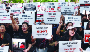 Protest at Jantar Mantar condemns violence against Kuki-Zo community