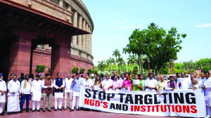 Protests by Opposition forces FCRA climbdown