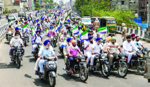 Punjab: Farmers take out motorcycle marches against India-US trade deal