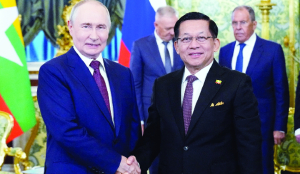 Putin hosts Myanmar’s leader for talks on deepening their relationship