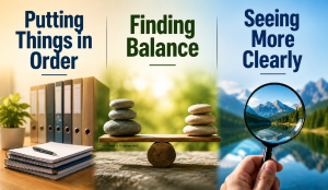 Putting Things in Order, Finding Balance, Seeing More Clearly