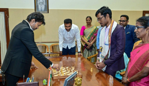R Praggnanandhaa plays chess with TN CM in Chennai, wins friendly game during courtesy meeting