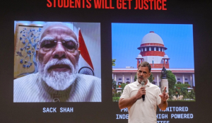 Rahul demands Shah's sacking for 'brutalities' on students; BJP accuses him of spreading lies