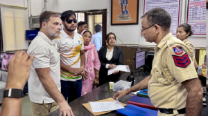Rahul Gandhi stages dharna at Delhi police station over pellet gun FIR