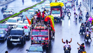 Rain, traffic snarls disrupt Capital amid Kanwar Yatra