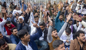 Rain-soaked protest: UP schoolgirls stage second demonstration over teacher shortage in four days