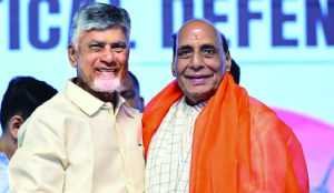 Rajnath, Naidu lay foundation stone for combat aircraft project in Andhra