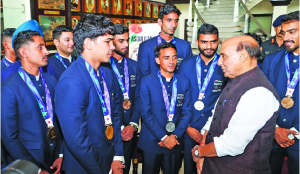 Rajnath Singh felicitates defence athletes for record 27-medal haul at Asian Games