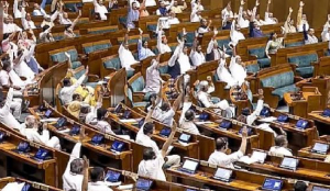 Rajya Sabha adjourned for the day amid Opposition protests